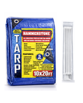 Hammerstone Blue poly tarp, 10x20 ft, 80 GSM, sold by the case