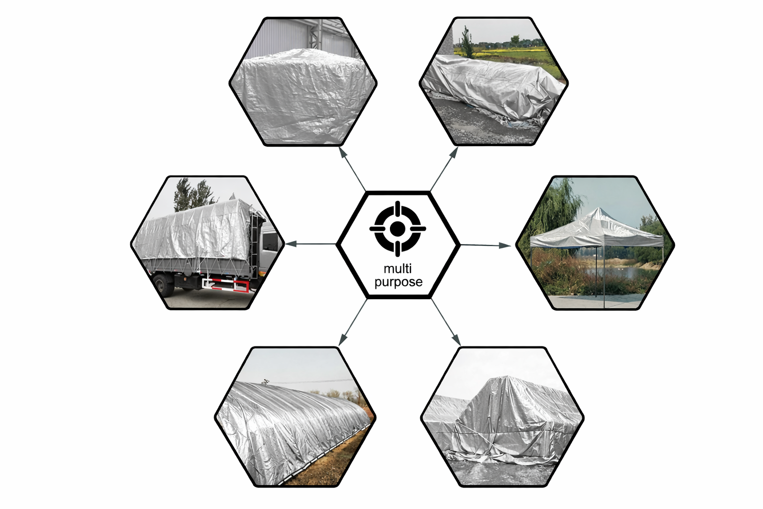Hammerstone Silver Heavy Duty Poly Tarp - 10x20 ft (160 GSM), Case of 6
