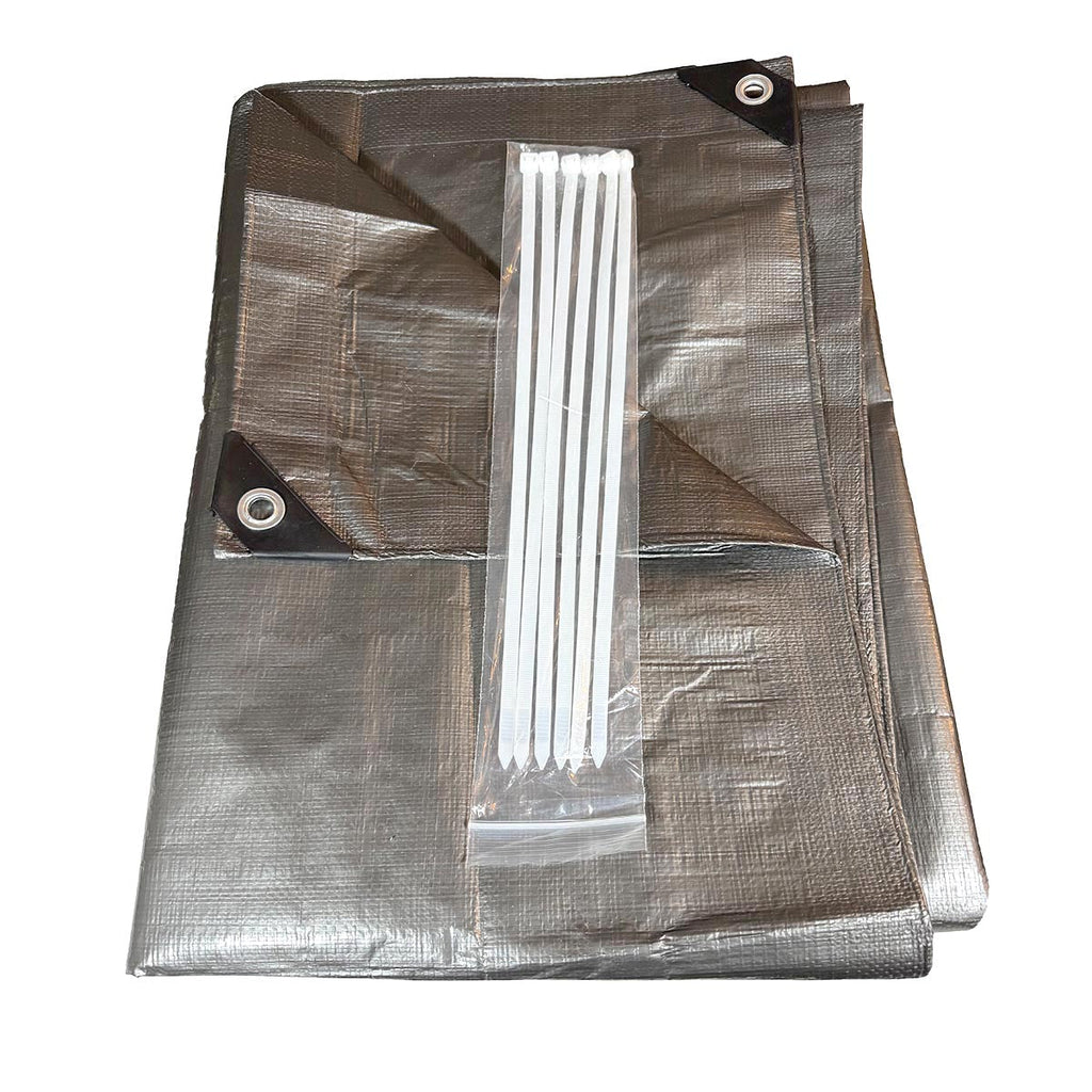 Silver heavy duty tarp 20x25 160 GSM polyethylene tarp
