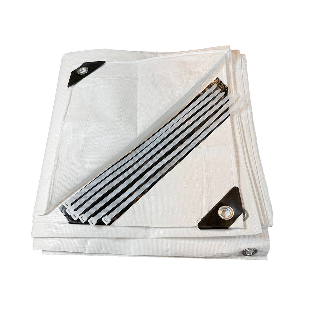 White heavy duty tarp 10x20 160 GSM polyethylene tarp
