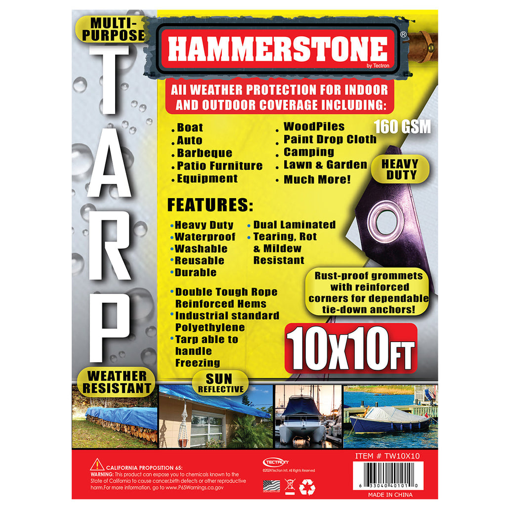White heavy duty tarp 10x10 160 GSM polyethylene tarp
