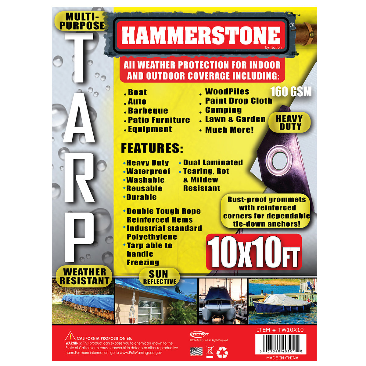 White heavy duty tarp 10x10 160 GSM polyethylene tarp
